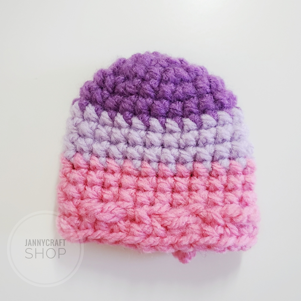 Mixed color beanie hat shift knob cover handmade.